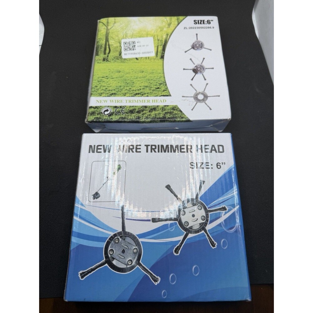 (QTY 2) Steel Wire Grass Trimmer Head 6 Inches Weed Silver Steel